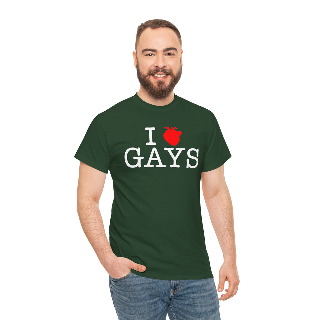 I Heart GAYS (White Text) — Anatomical Heart Graphic Design Con Amor Studios