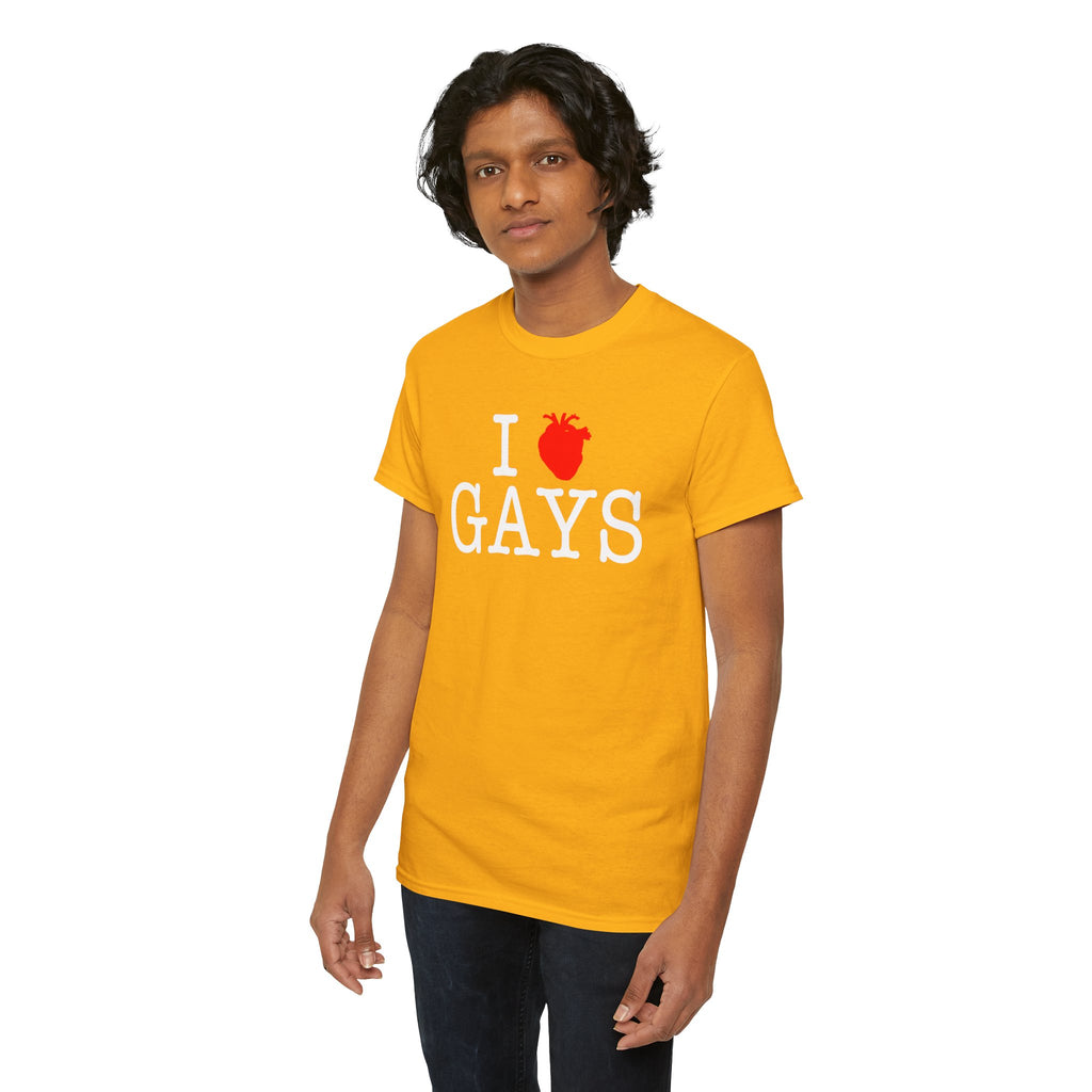 I Heart GAYS (White Text) — Anatomical Heart Graphic Design Con Amor Studios