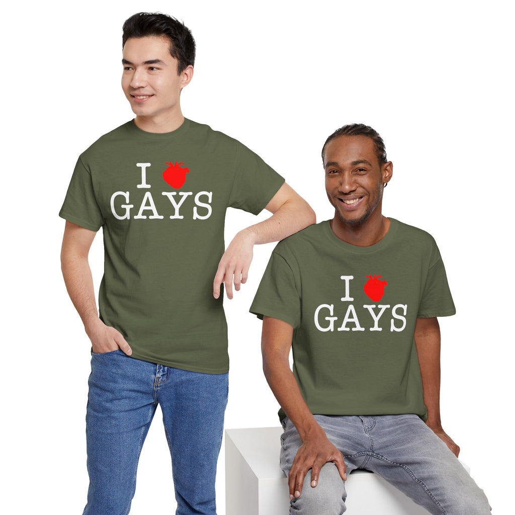I Heart GAYS (White Text) — Anatomical Heart Graphic Design Con Amor Studios