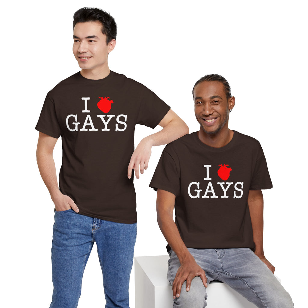 I Heart GAYS (White Text) — Anatomical Heart Graphic Design Con Amor Studios