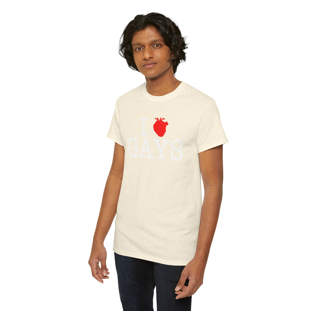 I Heart GAYS (White Text) — Anatomical Heart Graphic Design Con Amor Studios