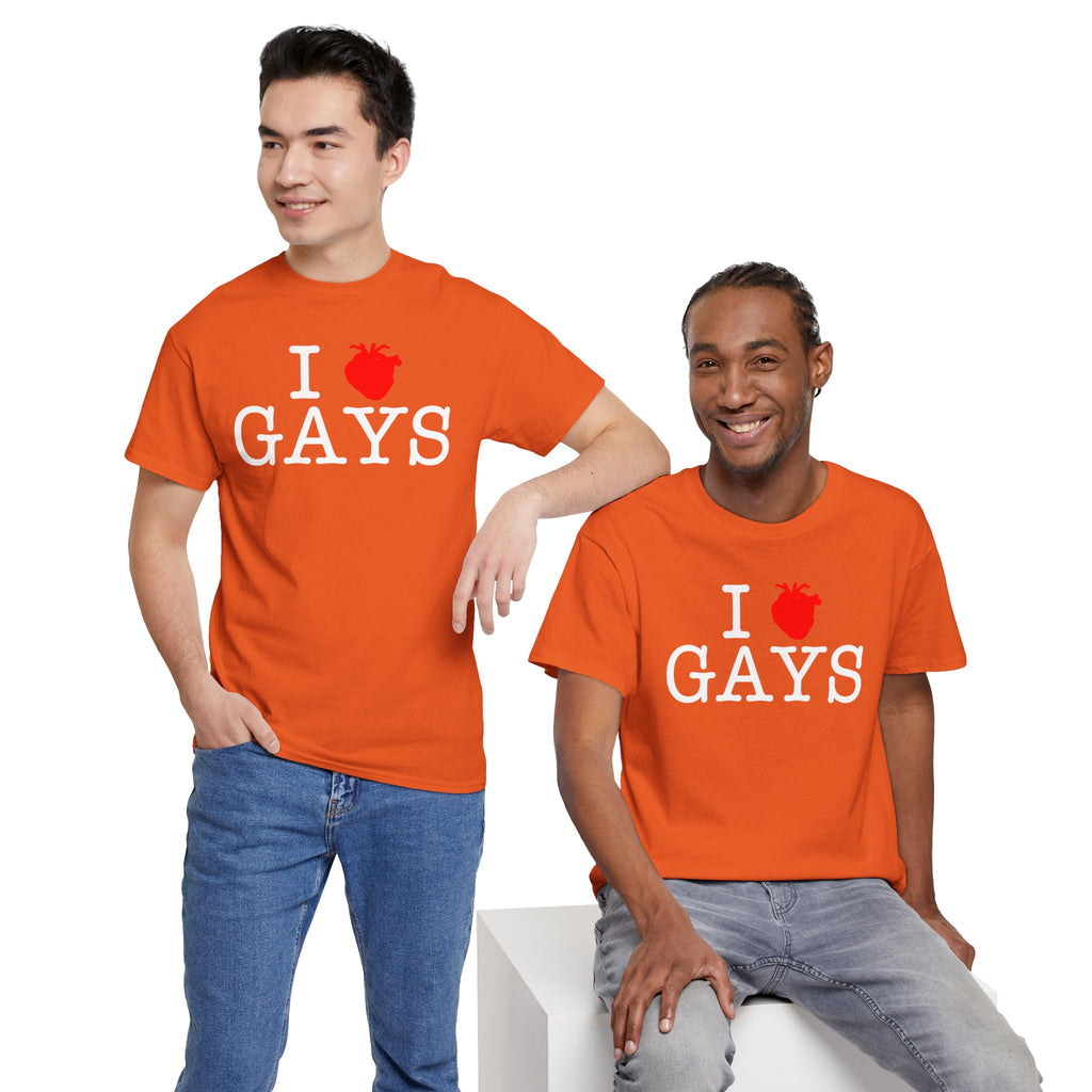 I Heart GAYS (White Text) — Anatomical Heart Graphic Design Con Amor Studios