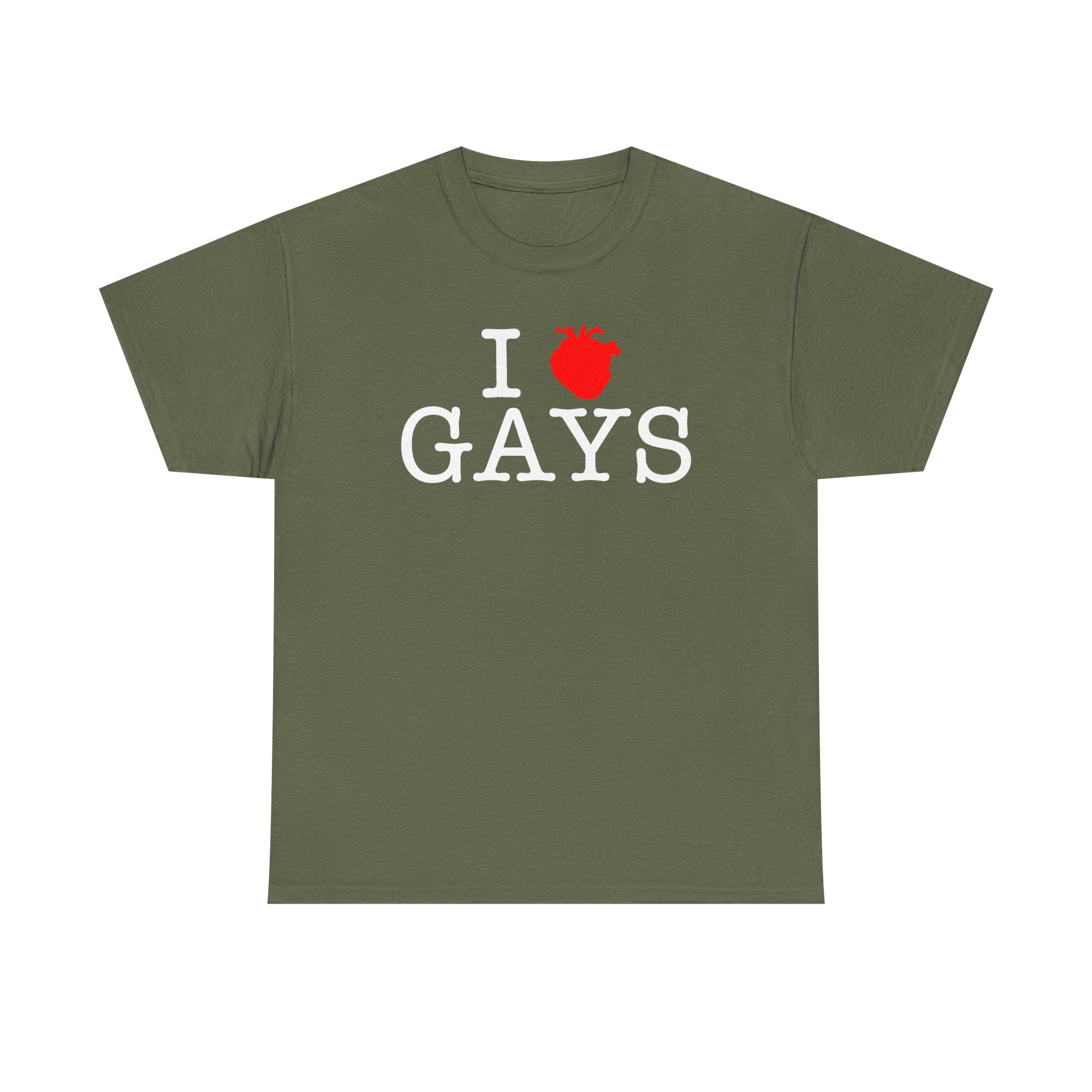 I Heart GAYS (White Text) — Anatomical Heart Graphic Design Con Amor Studios