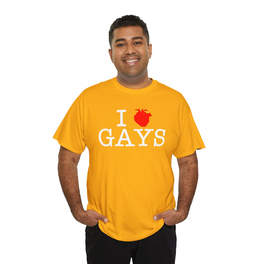 I Heart GAYS (White Text) — Anatomical Heart Graphic Design Con Amor Studios