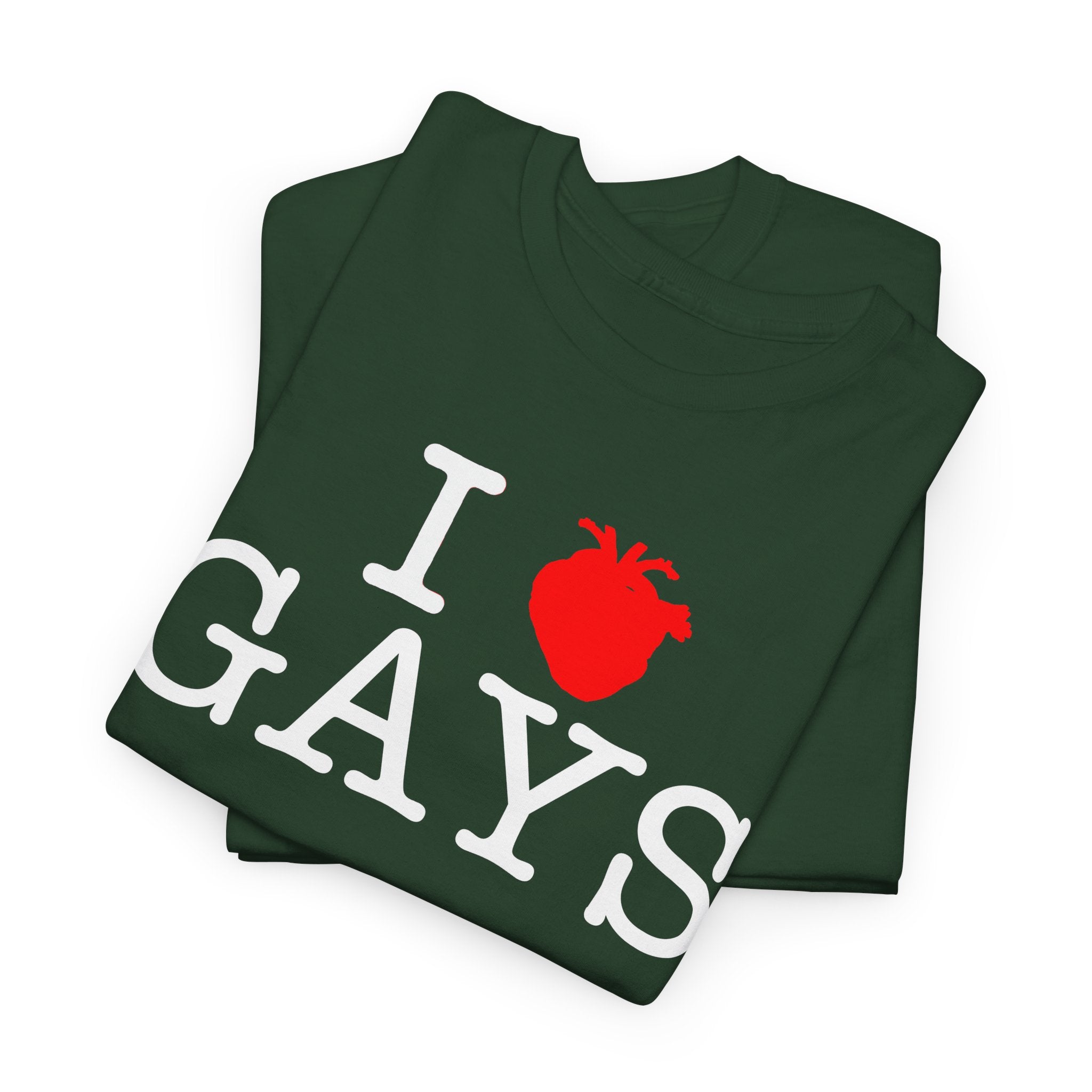 I Heart GAYS (White Text) — Anatomical Heart Graphic Design Con Amor Studios