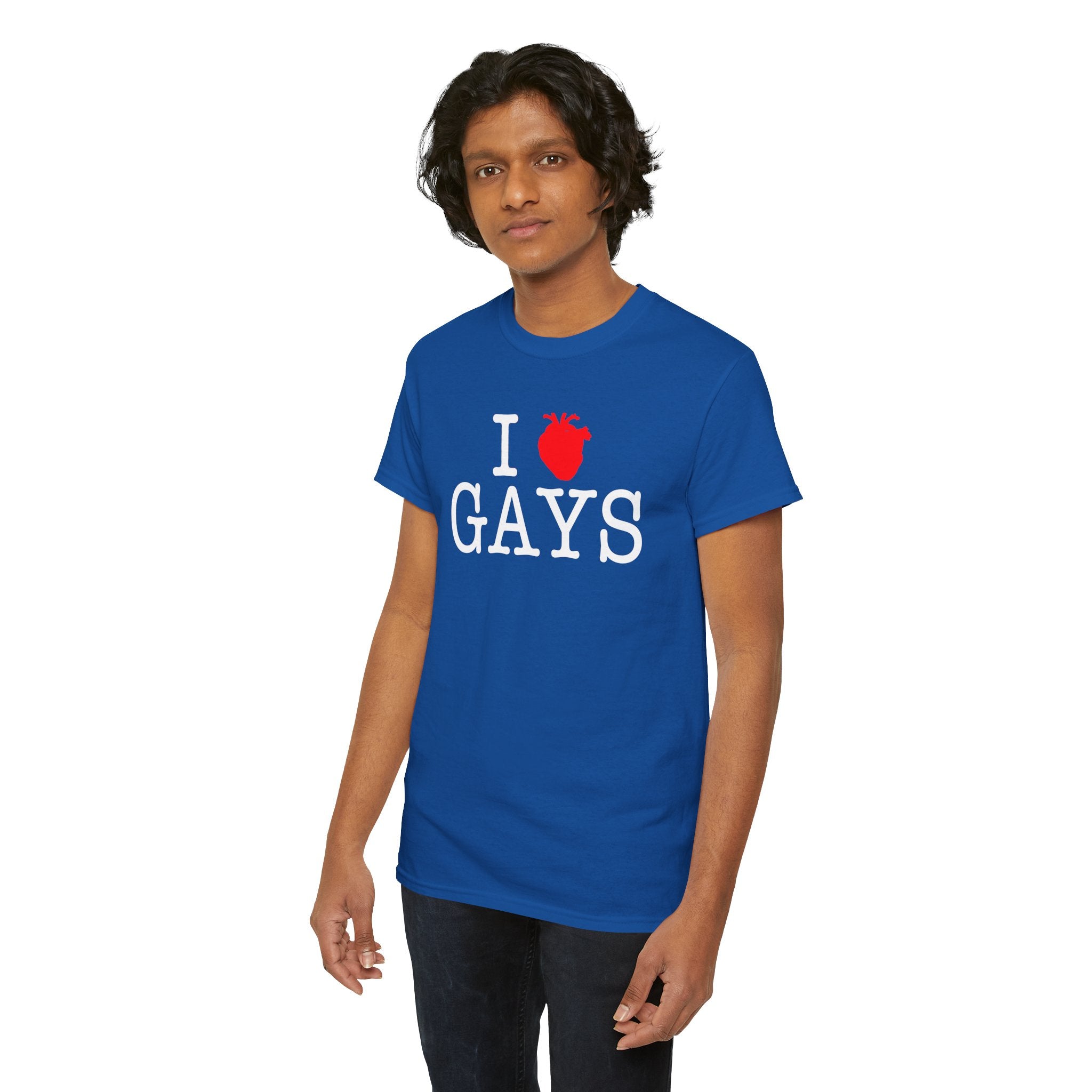 I Heart GAYS (White Text) — Anatomical Heart Graphic Design Con Amor Studios