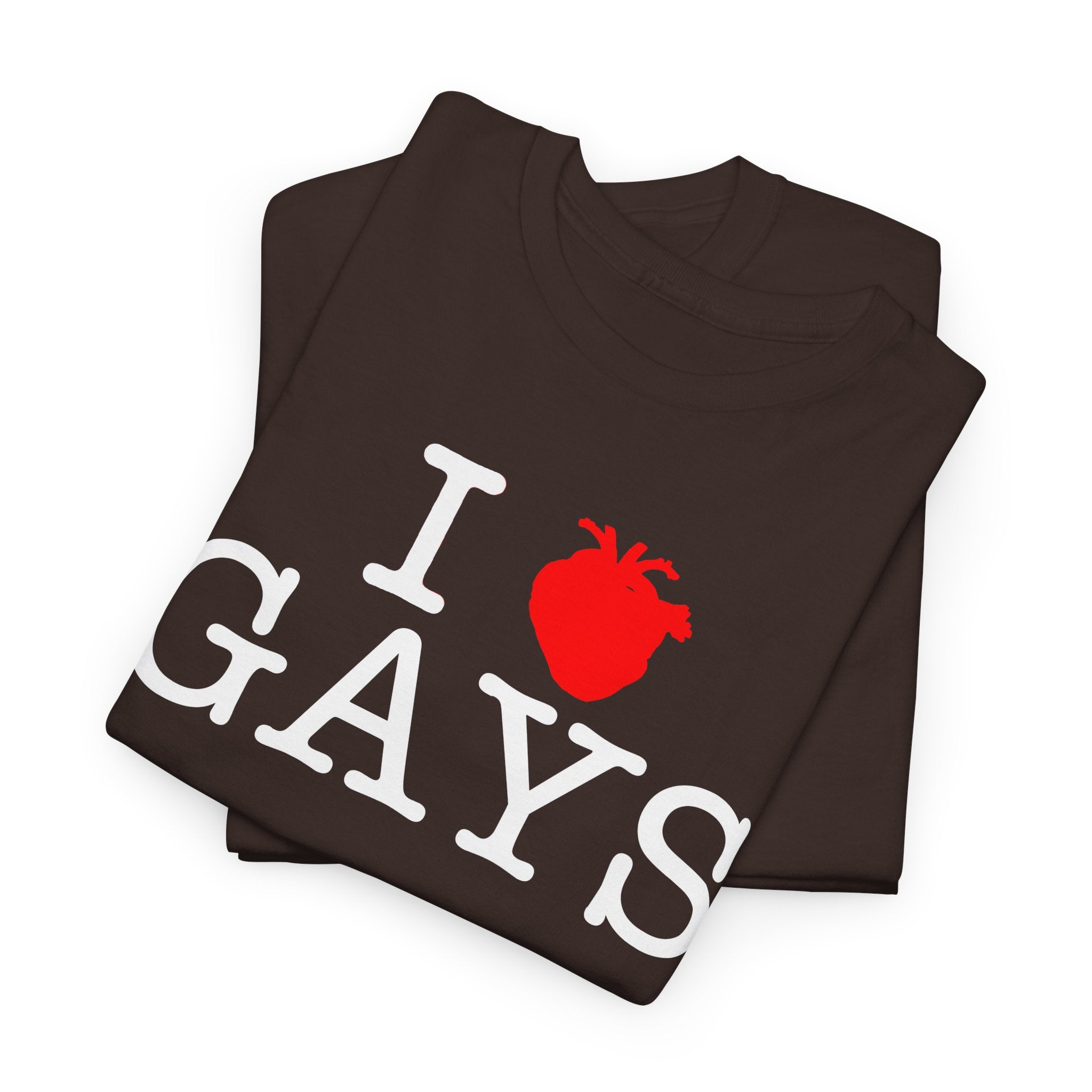 I Heart GAYS (White Text) — Anatomical Heart Graphic Design Con Amor Studios