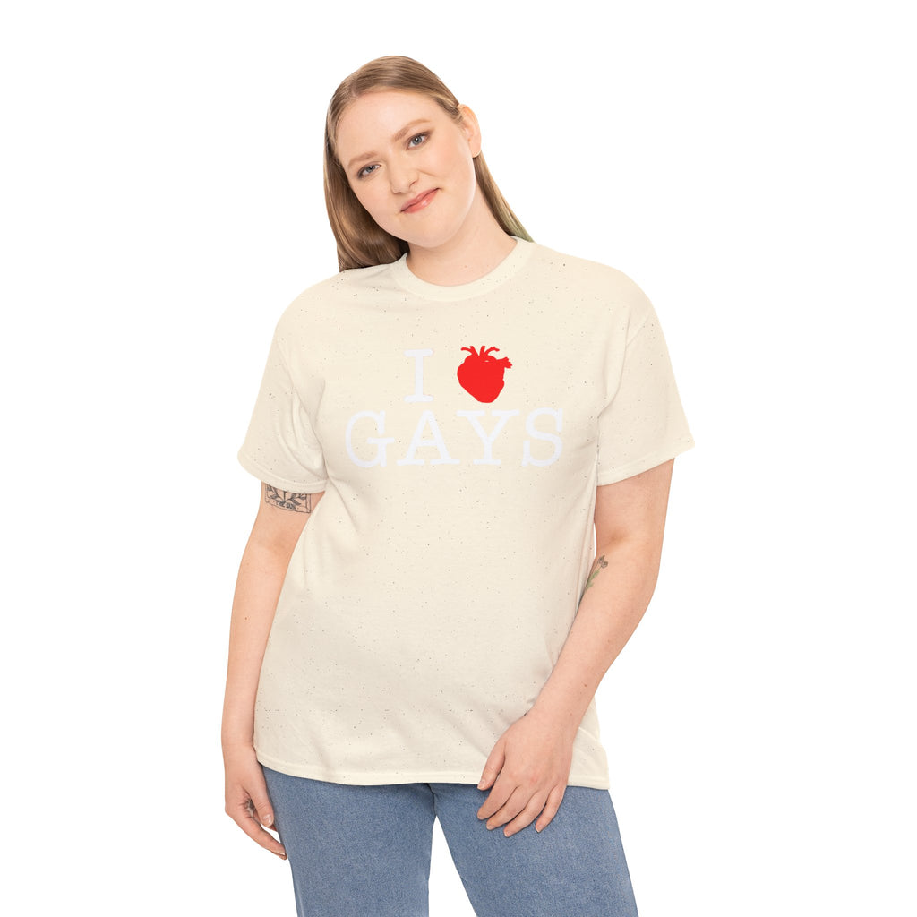 I Heart GAYS (White Text) — Anatomical Heart Graphic Design Con Amor Studios
