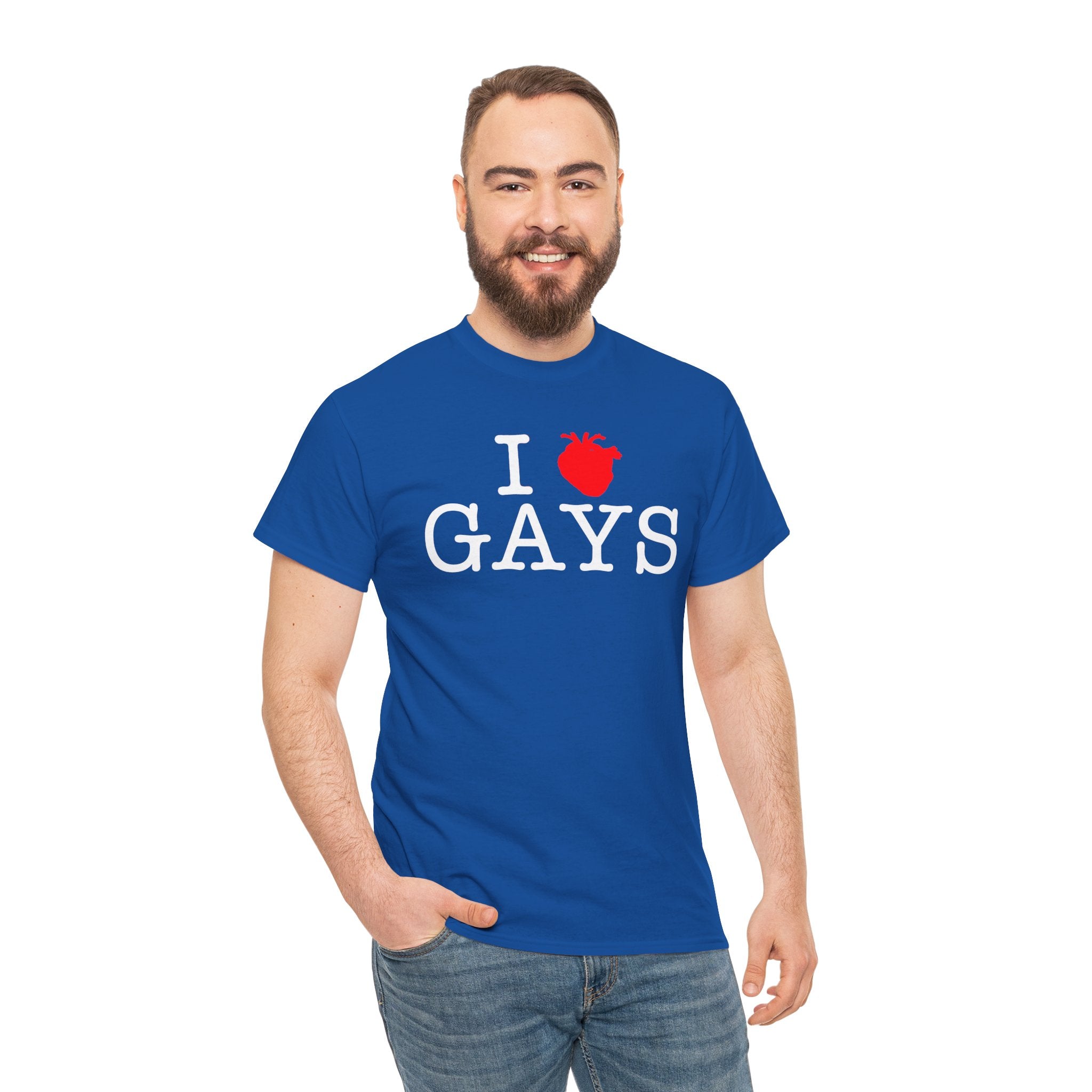 I Heart GAYS (White Text) — Anatomical Heart Graphic Design Con Amor Studios