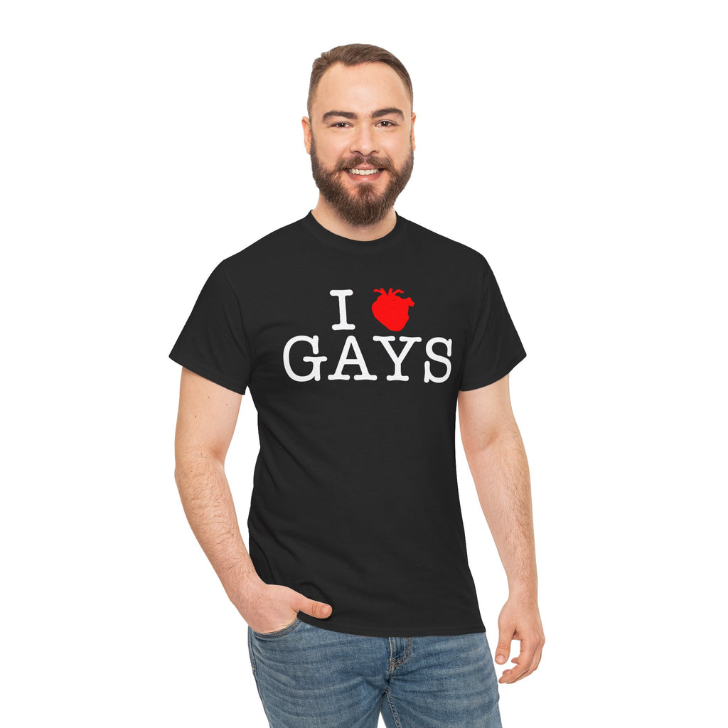 I Heart GAYS (White Text) — Anatomical Heart Graphic Design Con Amor Studios
